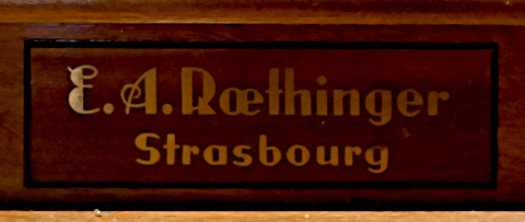 La plaque d'adresse Roethinger à Boersch.