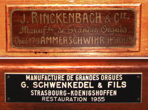 Les deux plaques d'adresse.