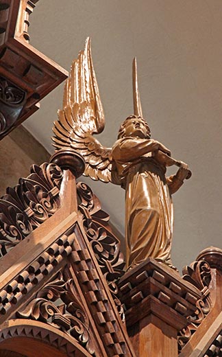 L'ange jouant du luth.