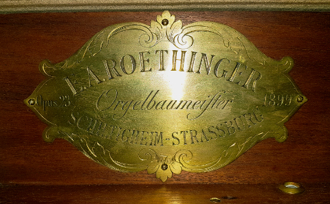 La plaque d'adresse Roethinger à Climbach.