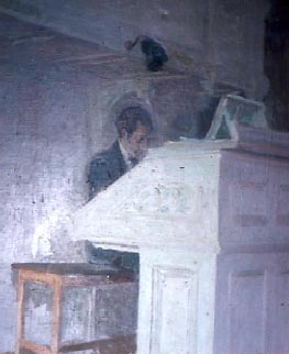 Portrait de Claude Duboscq à l'orgue, par le peintre Jules Joëts (1884-1959).
Photo transmise par l'Abbé Gilles Duboscq, 3ème fils du compositeur.