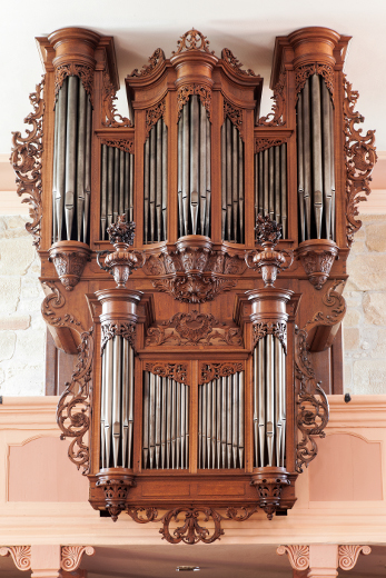 L'orgue à Eschentzwiller, photo de Christophe
		Fischer.