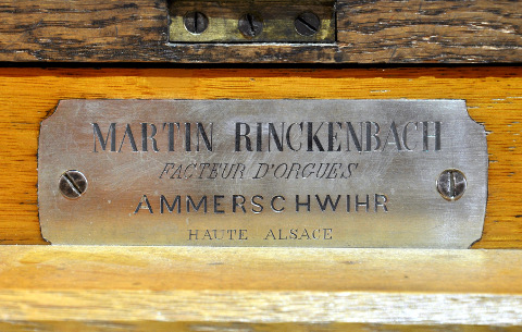 La plaque d'adresse Rinckenbach à Hoenheim.