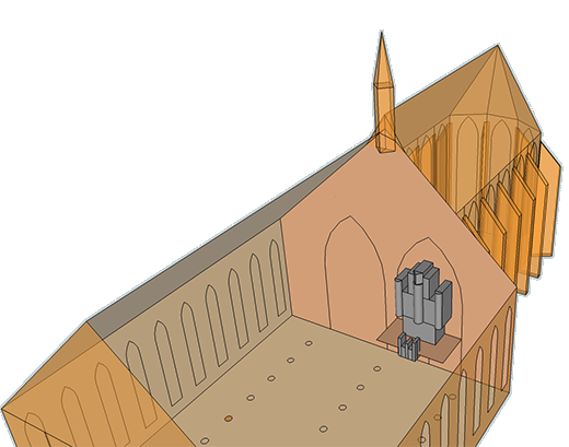 Situation de l'orgue Silbermann dans l'édifice.